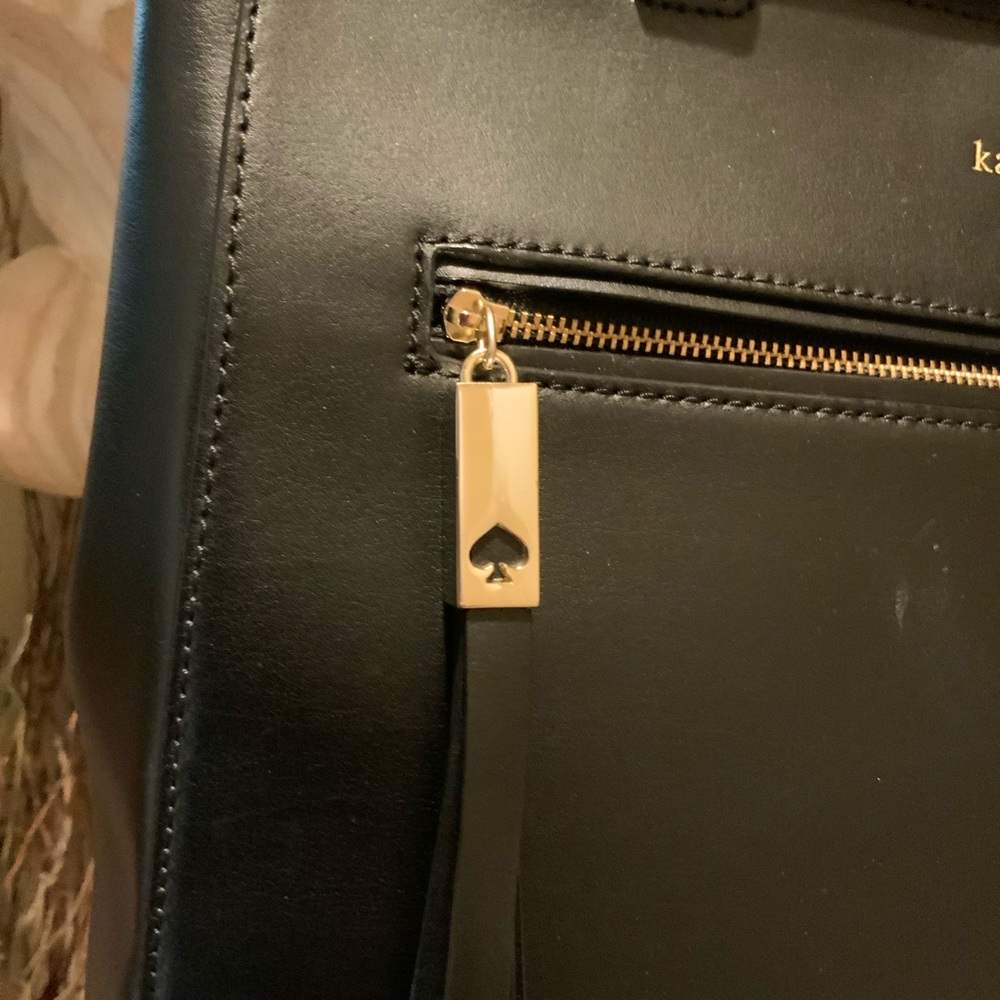 Kate Spade New York Bag Shoulder Strap Black Leather Purse Handbag G20 - Picture 9 of 10